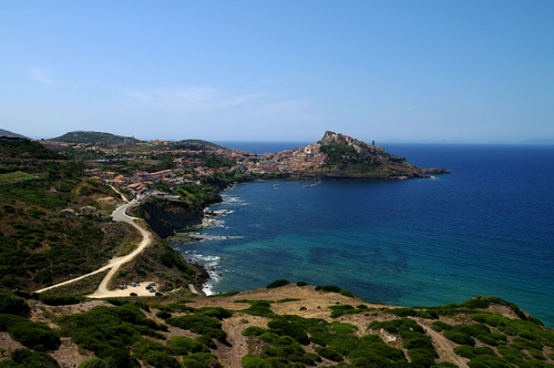 Immagine con mare, strada, panorama, costa, blu, acqua, verde, terra, paesaggio, cielo