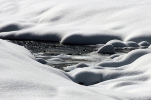 acqua, neve, bianco, inverno, ruscello, freddo, torrente
